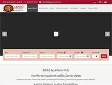 Tablet Screenshot of ildikoapartmanhaz.hu